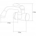 Кран-водонагреватель проточный LZ 3.0кВт 0.4-5бар для раковины гусак изогнутый длинный настенный AQUATICA (LZ-6A211W)