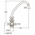 Смеситель PM 1/2" для кухни эконом на гайке AQUATICA (PM-1B157C)