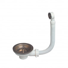 Клапан донний для кухонного миття 1½" з нерж. решіткою та переливом WIRQUIN (9545680)