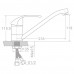 Змішувач SL Ø40 для кухні гусак прямий 250мм на гайці TAU (SL-1B243C)